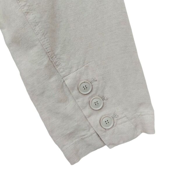 Lane Bryant Linen Blend Jacket Blazer Womens 20 Beige Two Button Work Casual - Picture 13 of 13